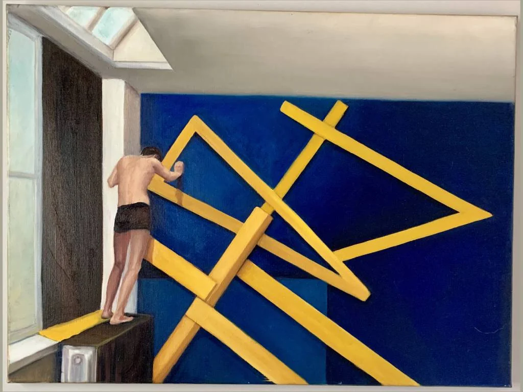 Geometric abstract painting from the collection